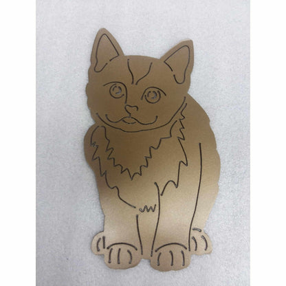 Small Kitten Free DXF file-Cut Ready for cnc machines-DXFforCNC.com