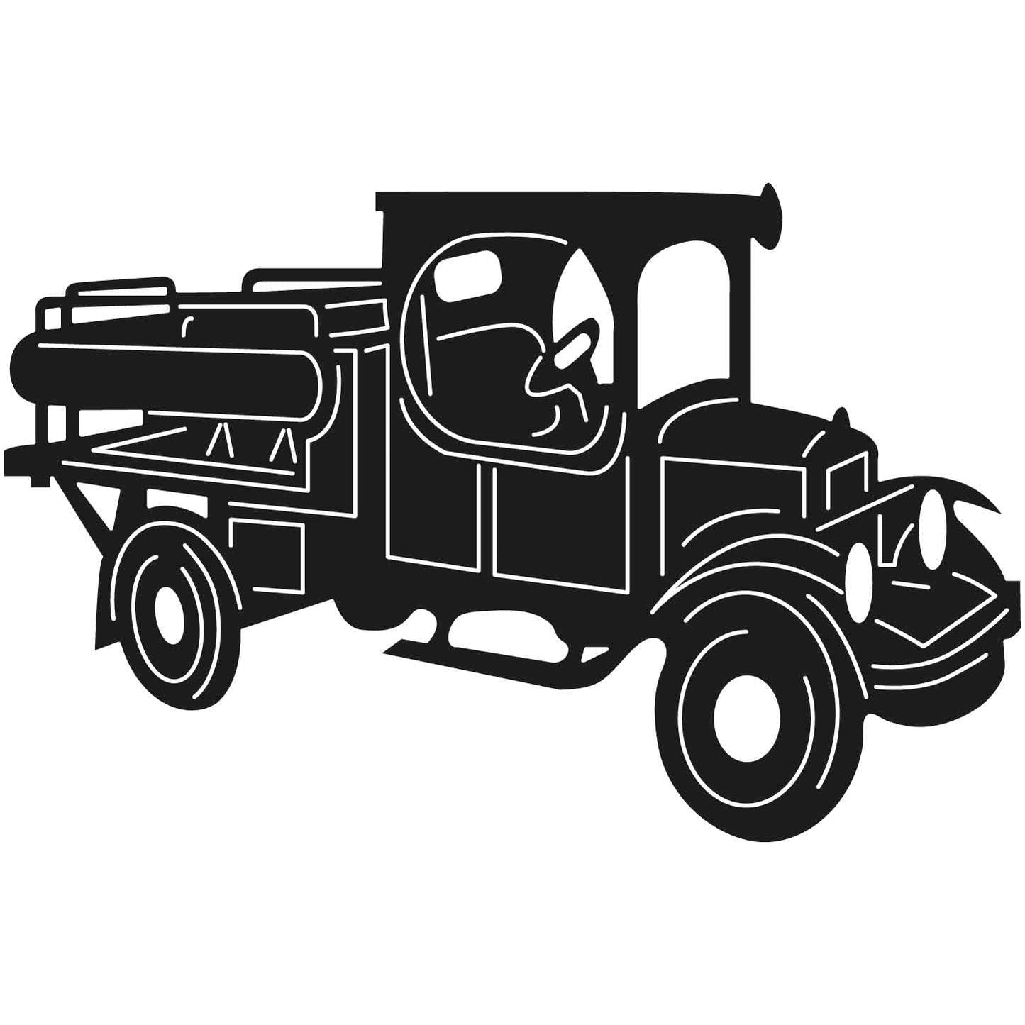 Old Classic Small Truck-DXF files cut ready for cnc machines-DXFforCNC.com
