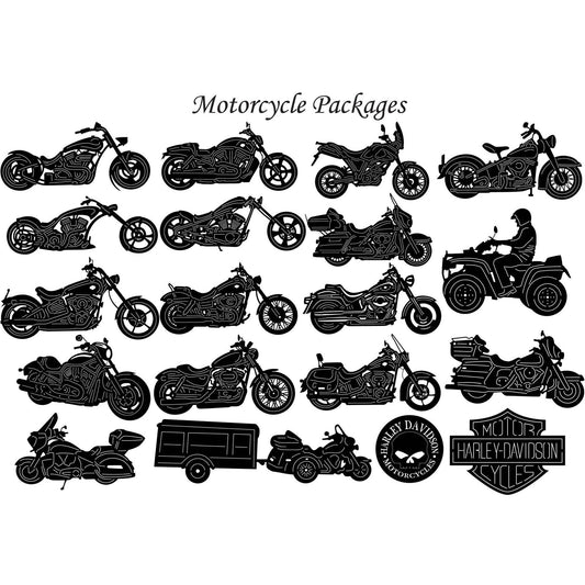 Motorcycle and Chopper Bike-DXFforCNC.com-DXF Files cut ready cnc machines