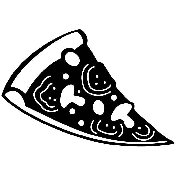 Mushroom Tomato Olive Pizza Slice-DXFforCNC.com