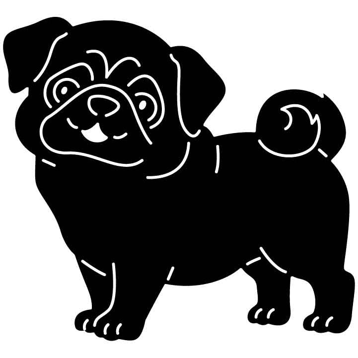 Pug Dog-DXFforCNC.com