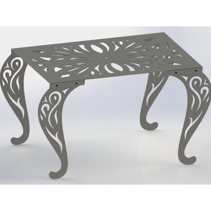 Rectangle Table with Traditional Style Scroll Legs-DXFforCNC.com-DXF Files cut ready cnc machines