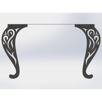 Rectangle Table with Traditional Style Scroll Legs-DXFforCNC.com-DXF Files cut ready cnc machines