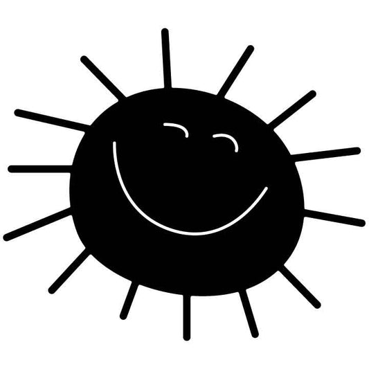 Smiley Face Sun Drawing-DXFforCNC.com