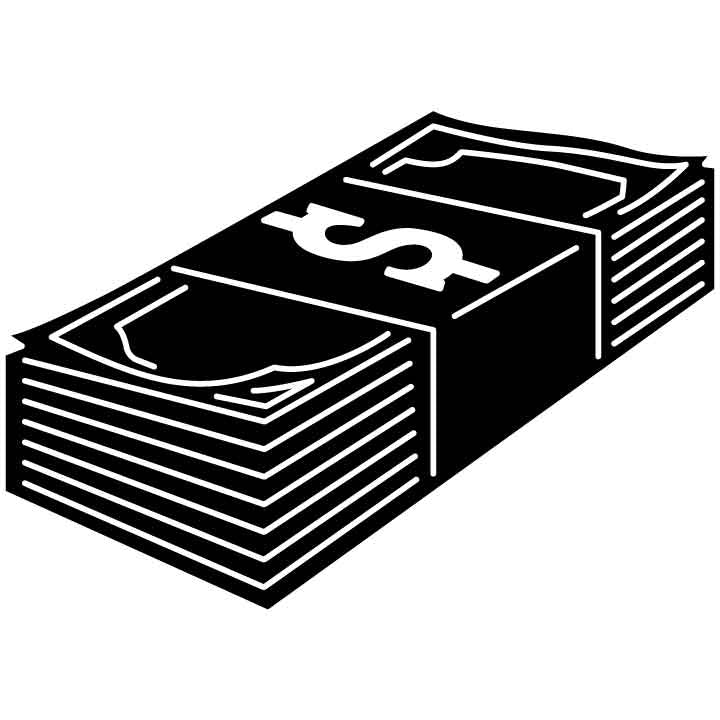 Stack Of Dollar Bills-DXFforCNC.com