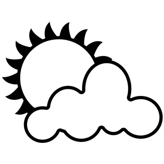 Sun Covered With Clouds-DXFforCNC.com