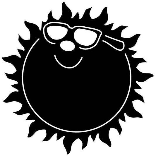 Sun With Green Sunglasses-DXFforCNC.com