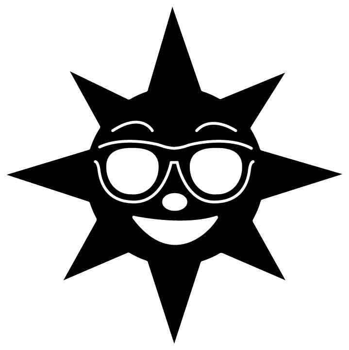 Sun With Sunglasses-DXFforCNC.com