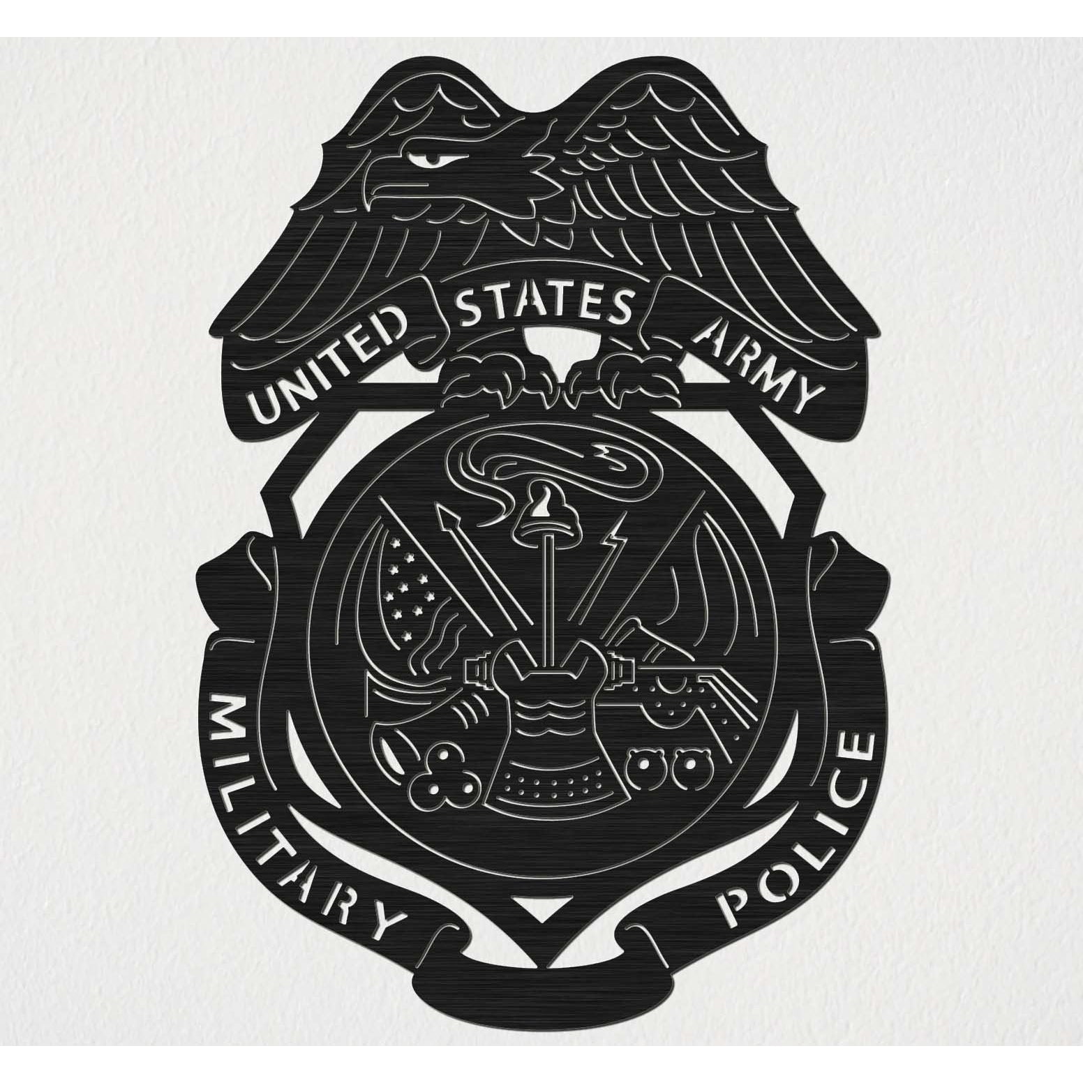 United States Army Military and Police Corps with Eagle Badge-DXFforCNC.com-DXF Files cut ready cnc machines
