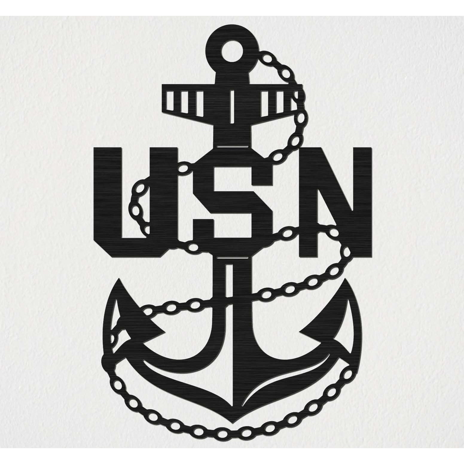 US Navy Anchor Badge-DXFforCNC.com-DXF Files cut ready cnc machines